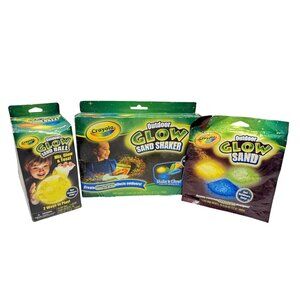 Crayola Outdoor Glow Sand Ball Shaker With 9 Sand Packets NEW